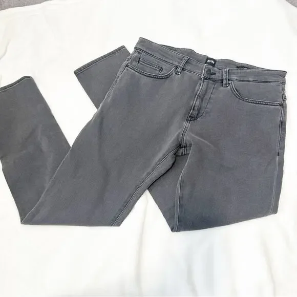 Hugo Boss men’s jeans slim stretch charcoal denim size 32x32 designer
